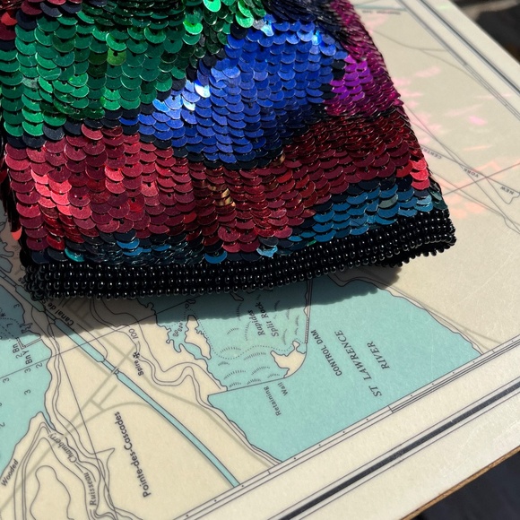 Vintage Scarlet Rage Sequin Silk Lined Jacket - Picture 4 of 6